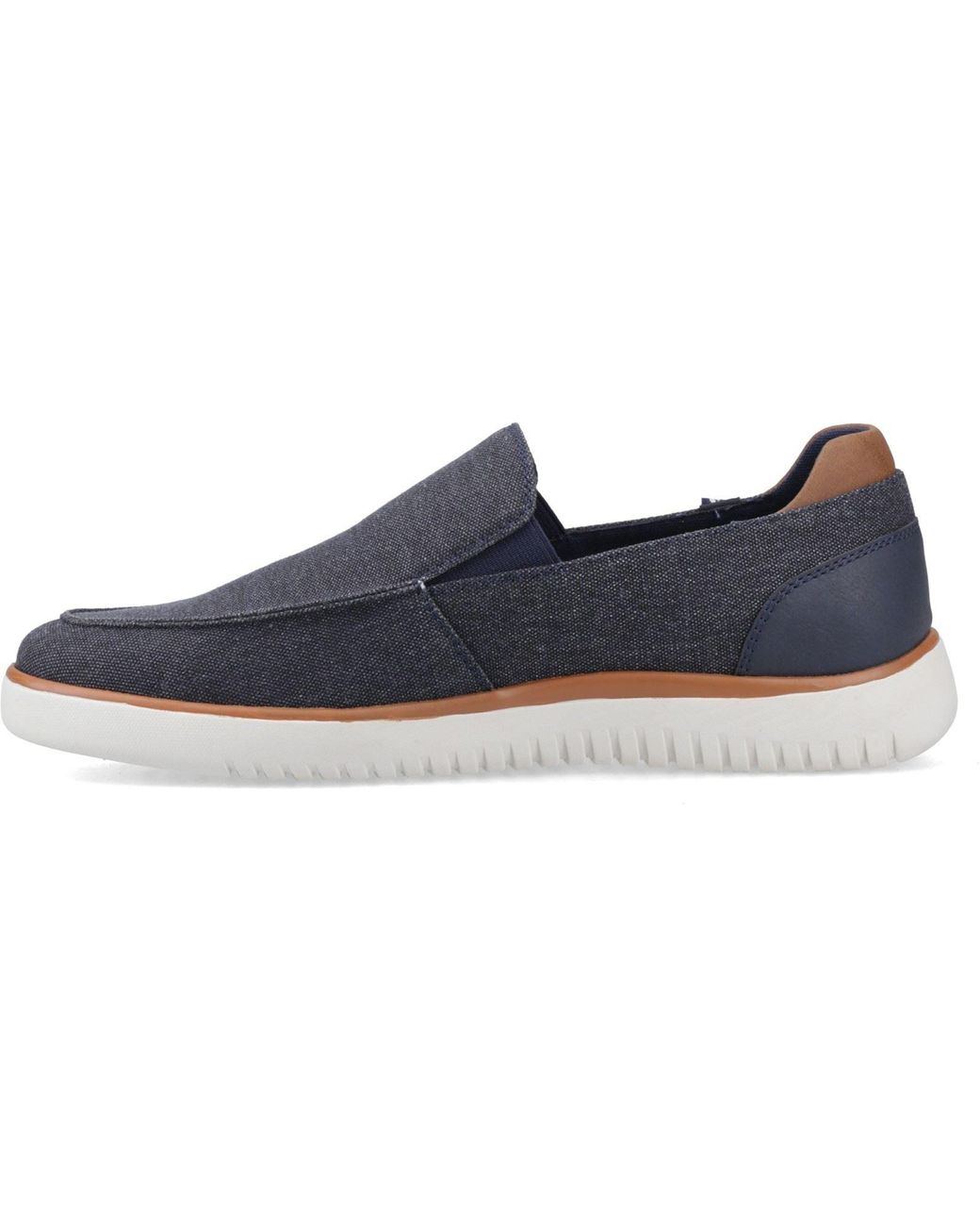 Hush Puppies Blue Damon Slip On Textile Loafers for men