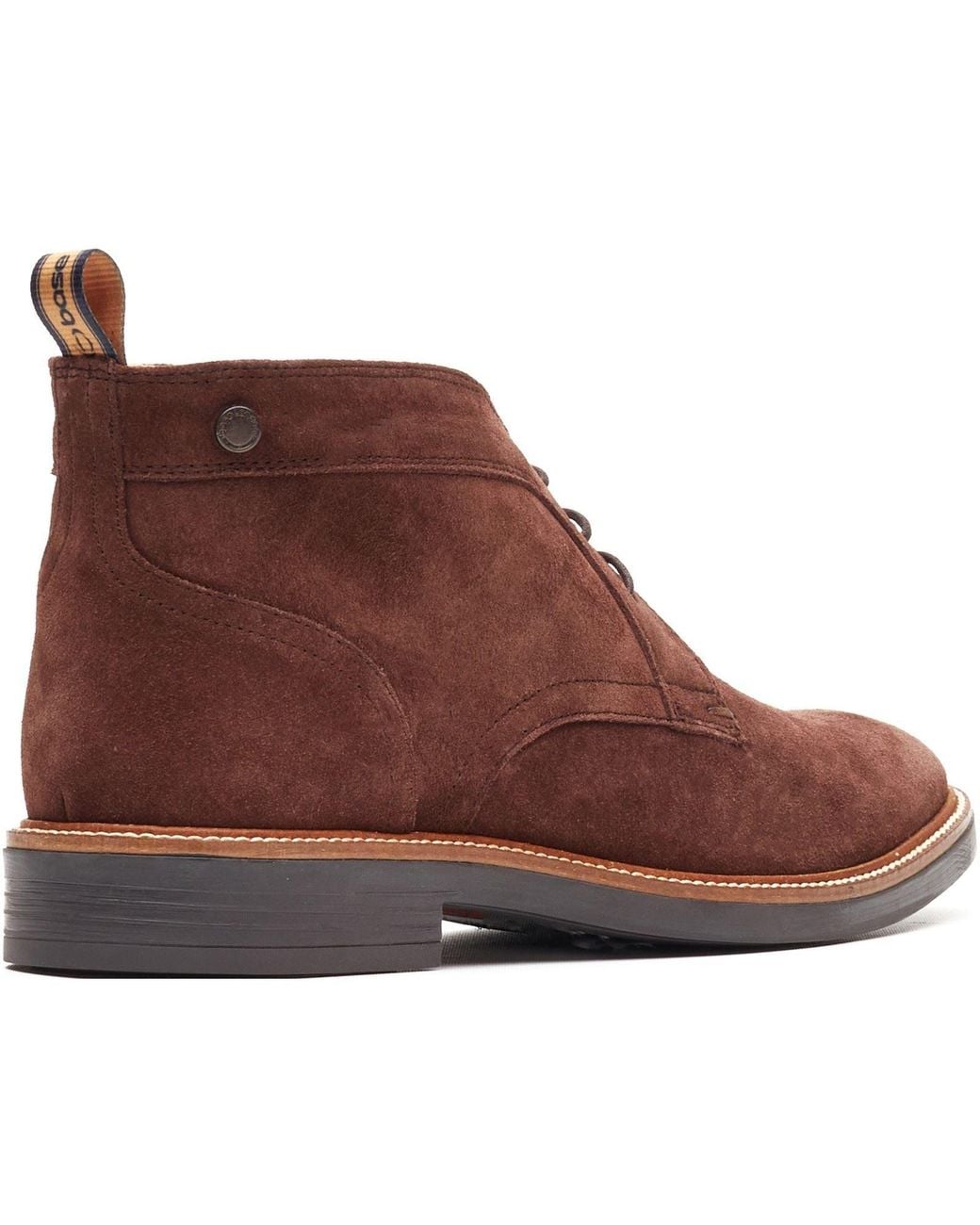 Base London Brown Lincoln Chukka Leather Boots for men