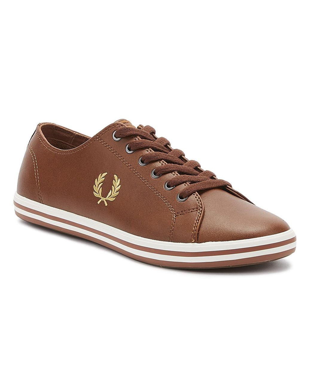 Brown Kingston Mens Tan Gold Leather Sneakers Brown Kingston Mens Tan Gold Leather Sneakers