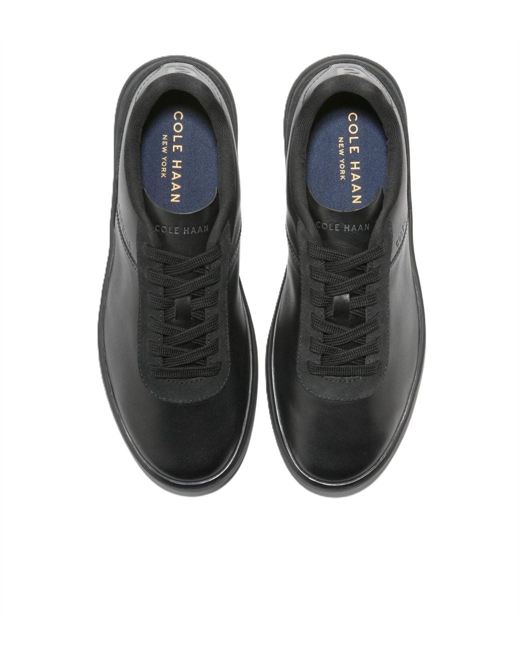 Cole Haan Black Grand Crosscourt Packaway Leather Trainers for men