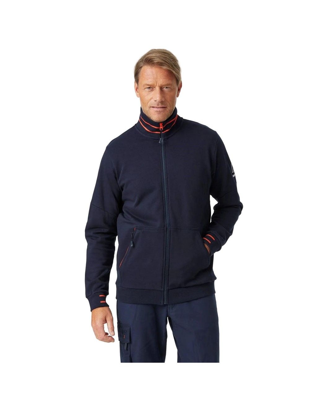 Helly Hansen Blue Kensington Zip Cotton Sweatshirt for men