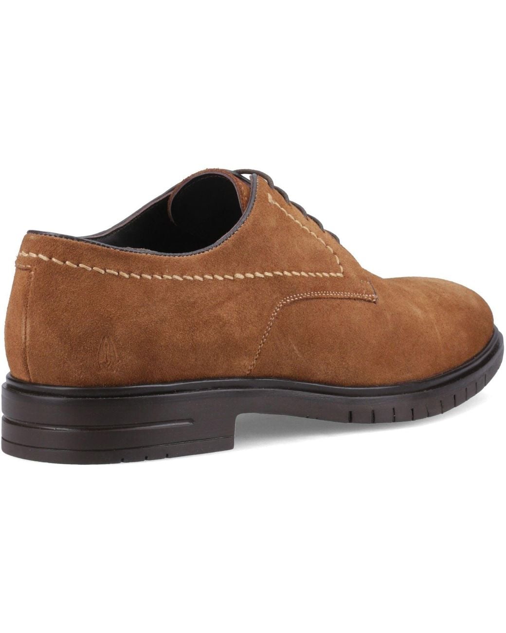 Hush Puppies Brown Sterling Suede Leather Standard Lace-Up Shoes for men