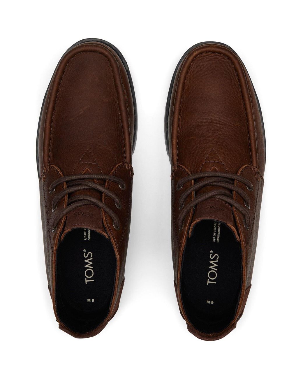 TOMS Brown Navi Moc Chukka Leather Ankle Boots for men