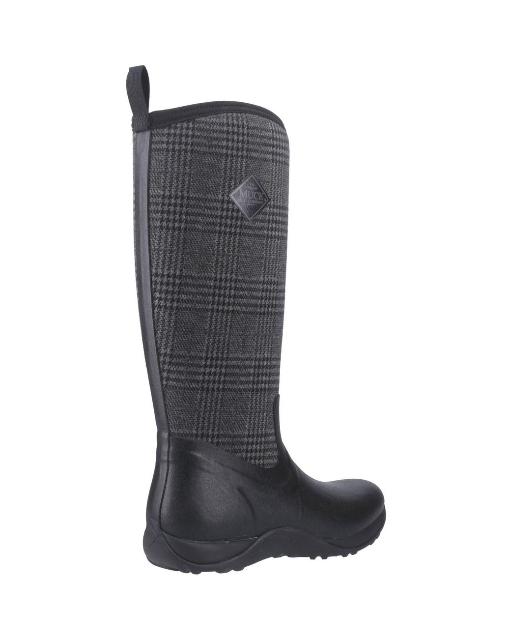 Muck Boot Black Arctic Adventure Rubber /Plaid Winter Knee High Boots