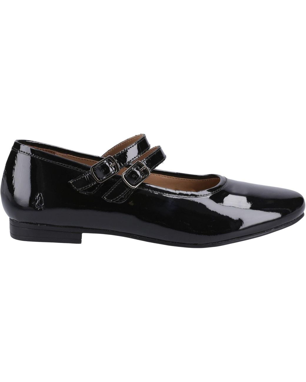 Hush Puppies Black Nancy Mary Jane Leather Flats
