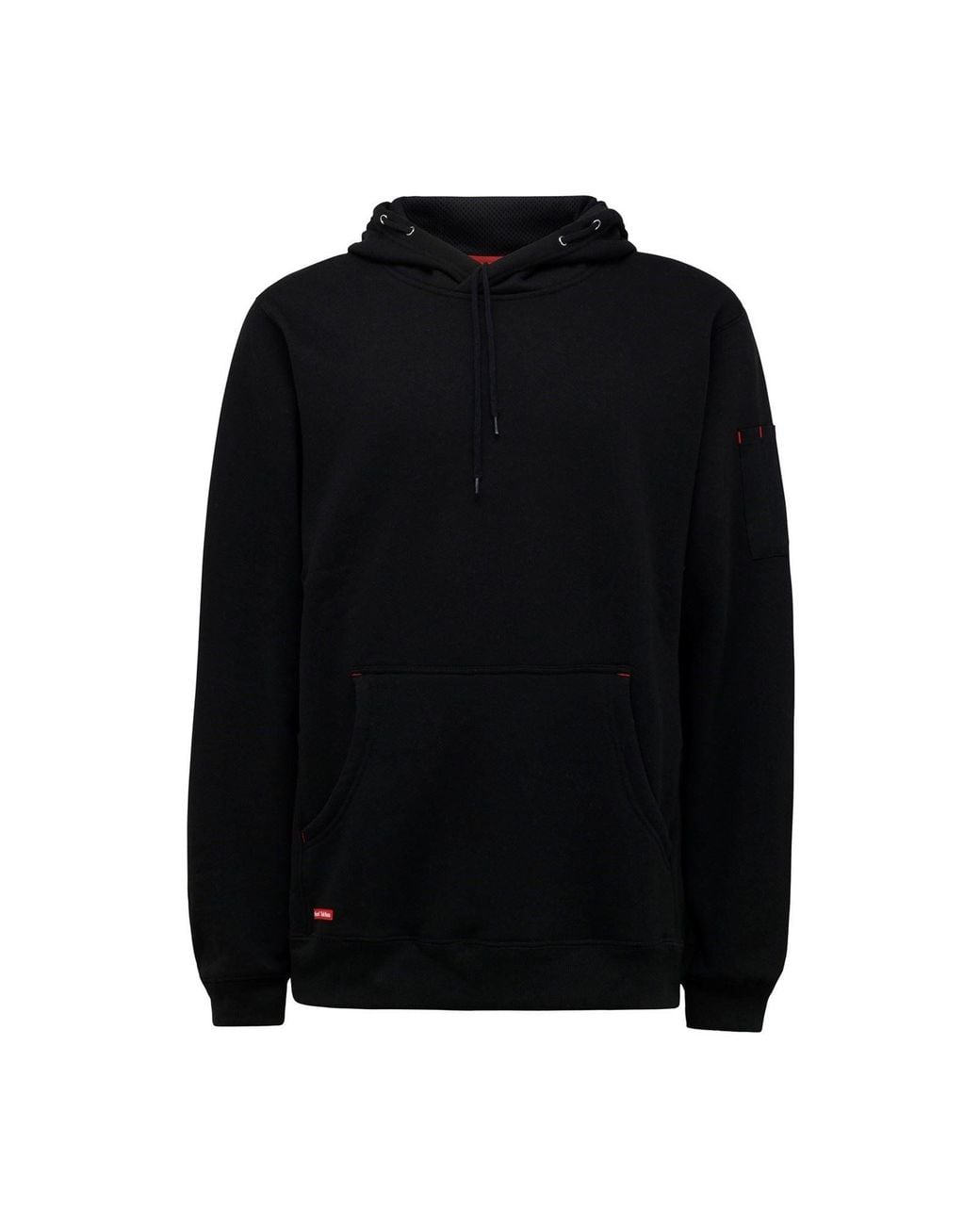 Hard Yakka Black Brushed Fleece Synthetic Hooded Sweatshirt for men