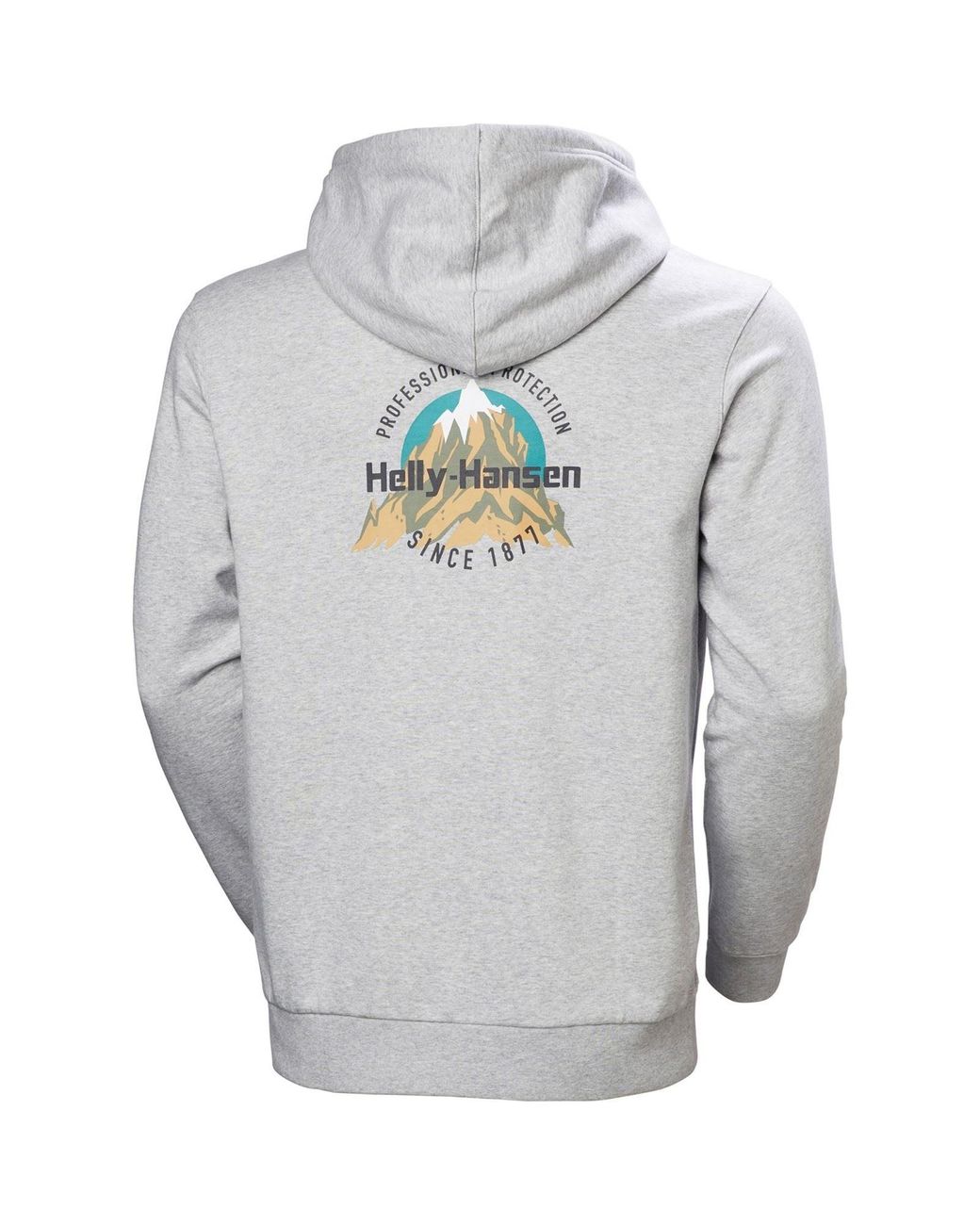 Helly Hansen Sport Gray Core Graphic Cotton Hoodie for men