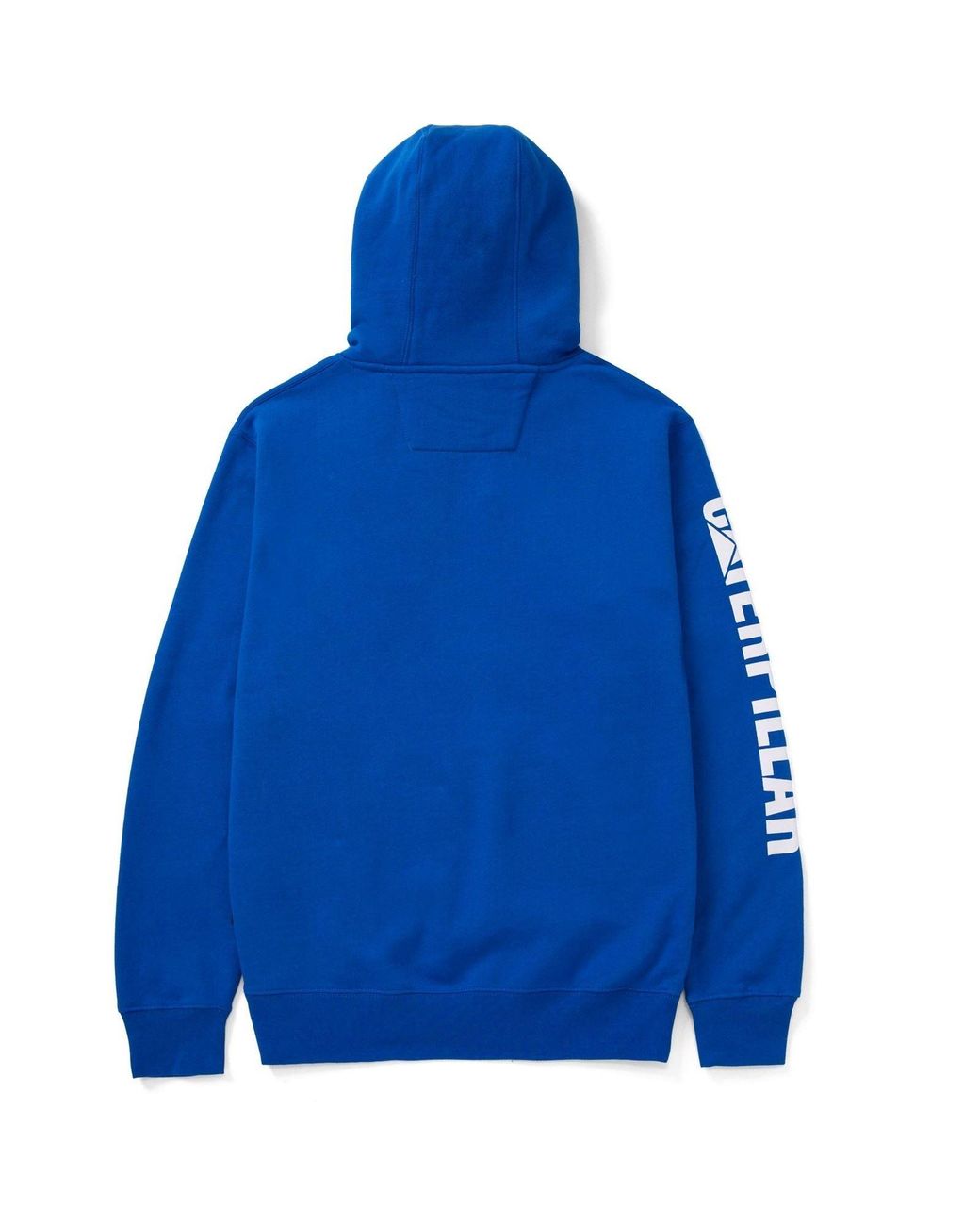 Caterpillar Blue Trademark Banner Cotton Hoodie for men