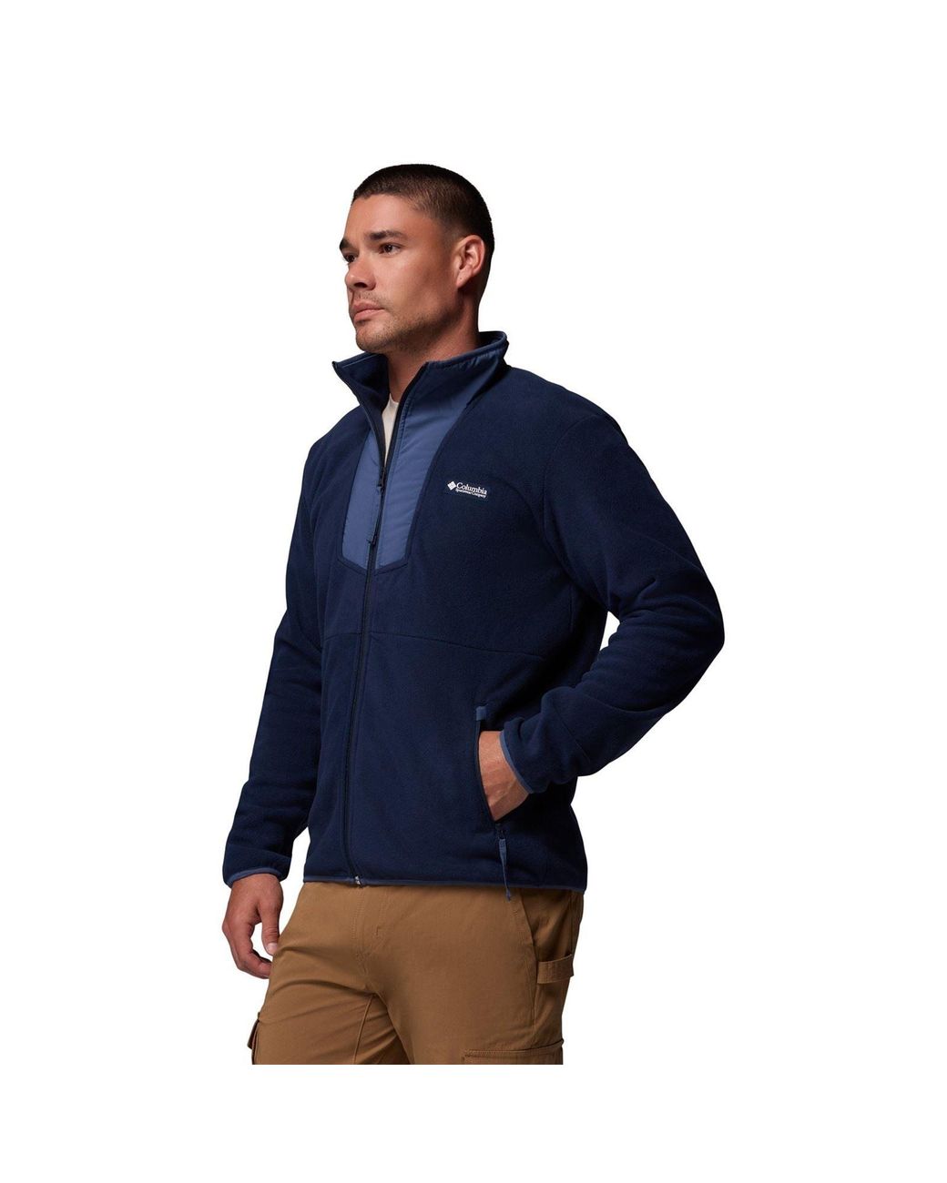 Columbia Blue Sequoia Grove Full Zip Fleece Jacket for men