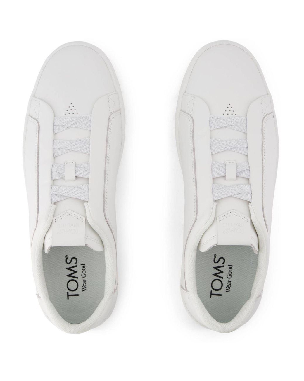TOMS White Trvl Lite Miles Leather Trainers for men