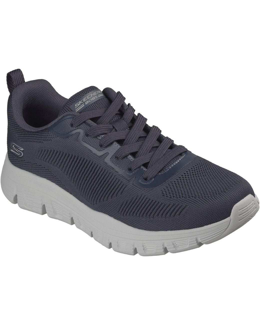 Skechers Blue Bobs B Lite Textile Dark Trainers for men