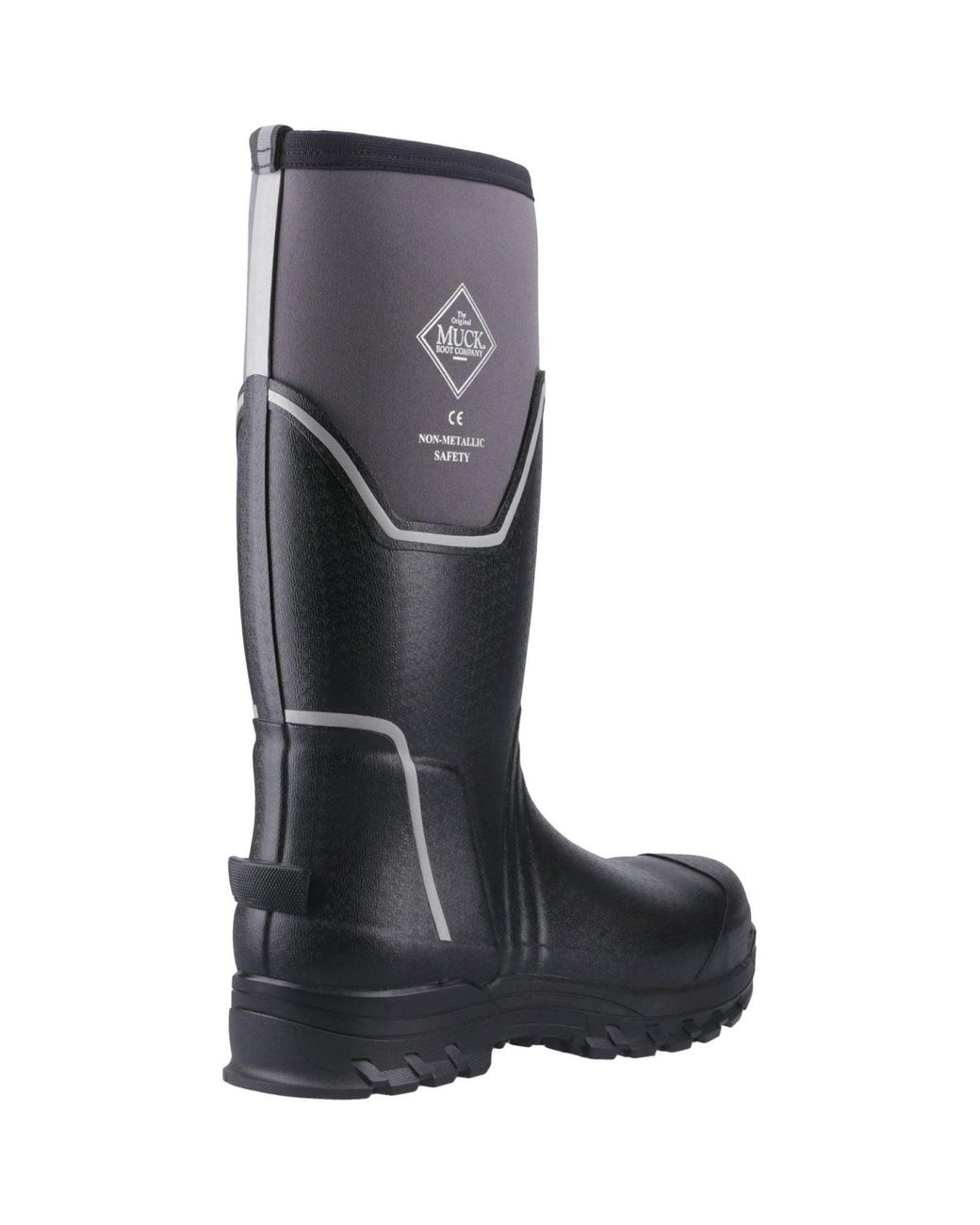 Muck Boot Black Grit S5 Rubber Wellington Boots for men