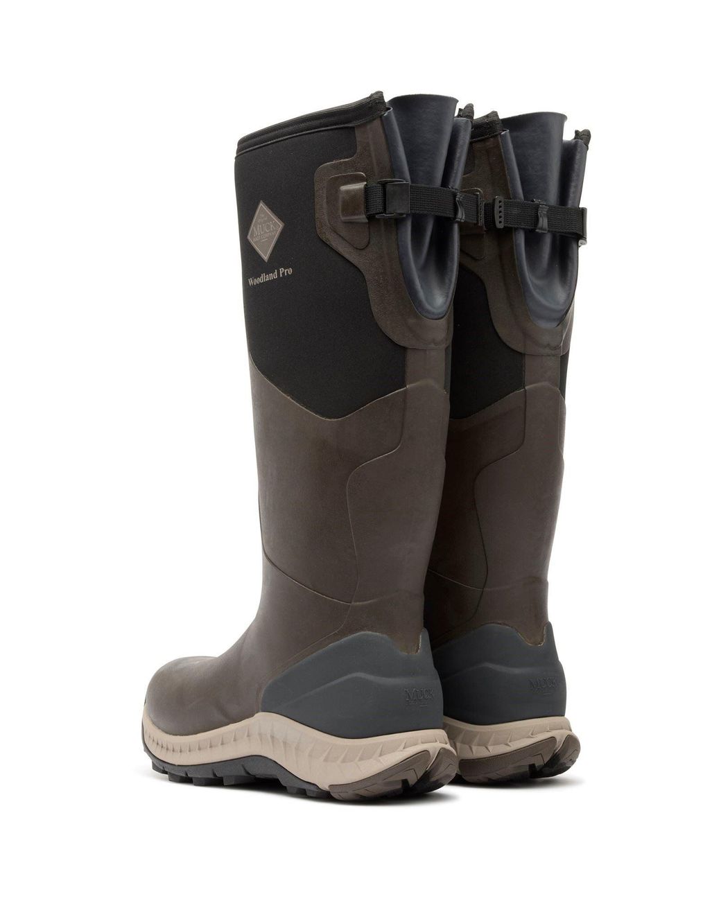 Muck Boot Brown Woodland Pro Rubber Coffee Wellington Boots for men