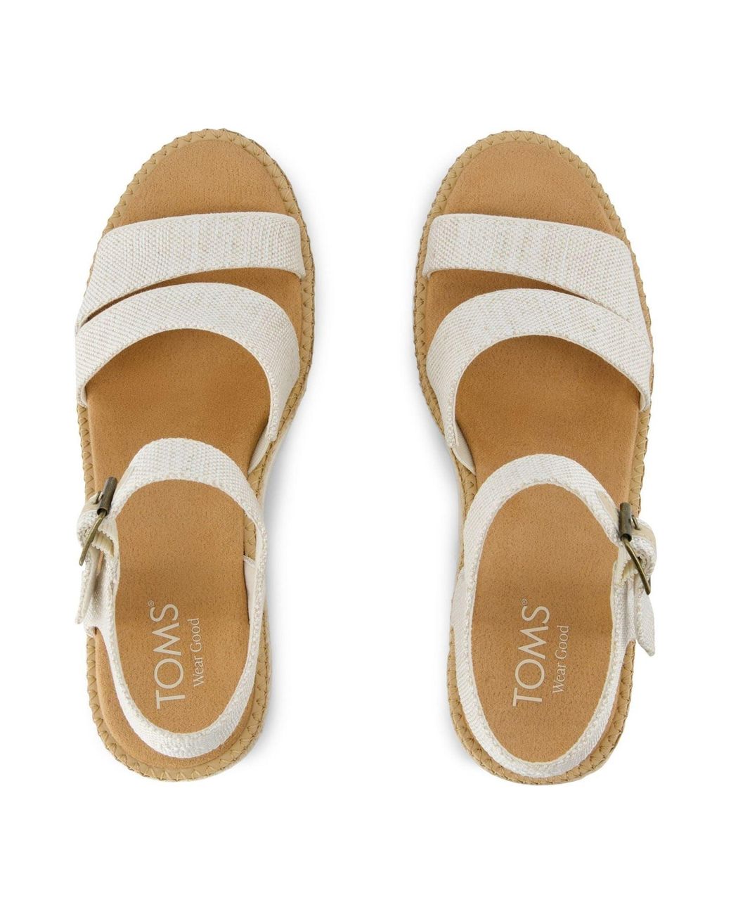 TOMS Metallic Darya Nylon Natural Sandals
