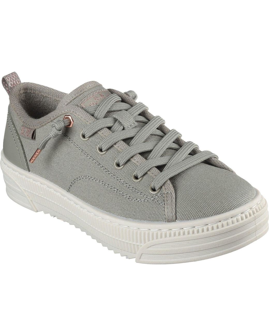 Skechers Gray Bobs Copa 114640-Olv Lace Up Shoes