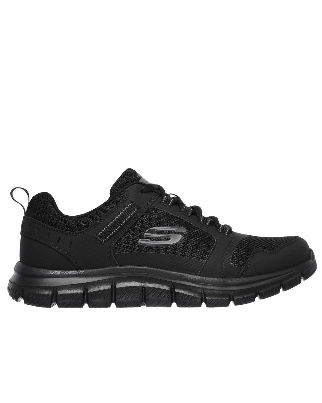 Skechers Black Track Knockhill 232001-Bbk Lace Up Shoes for men