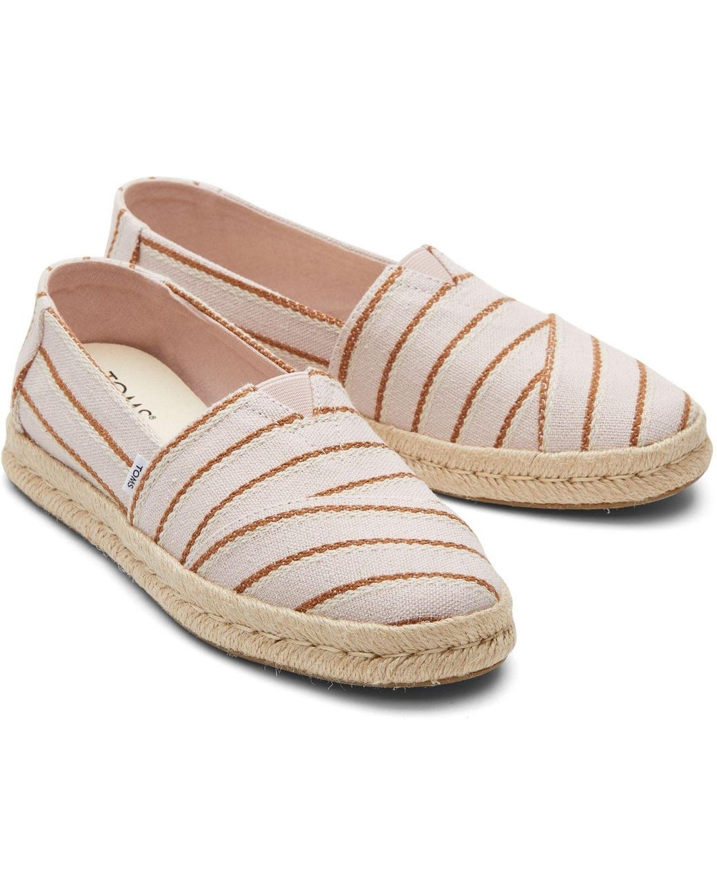 TOMS Pink Alpargata Rope 2.0 100% Cotton Ballet Espadrilles