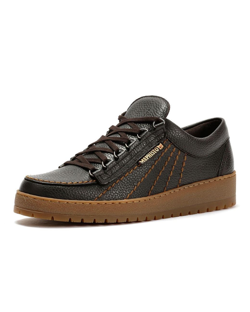 Mephisto Black Oregon 1351 Leather Dark Shoes for men