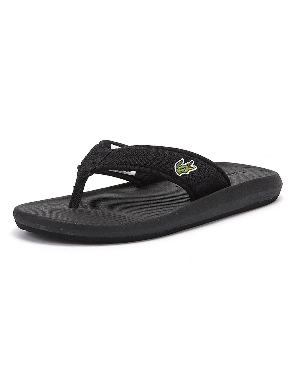 Lacoste Croco 219 2 Mens Black Flip Flops for Men Lyst UK