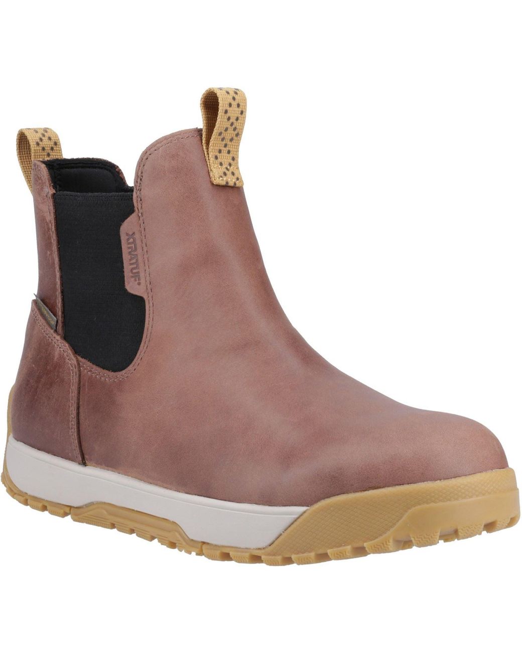 XtraTuf Brown Ankle Deck Boot Leather Wellington Boots
