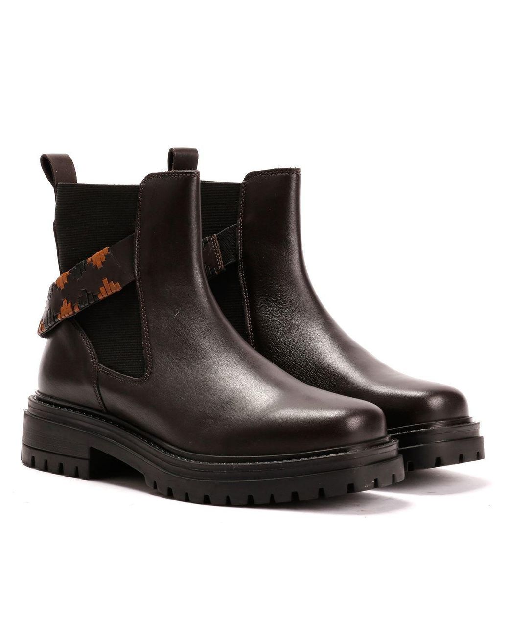 Osprey Black The Guildford Chelsea Leather Chocolate Boots