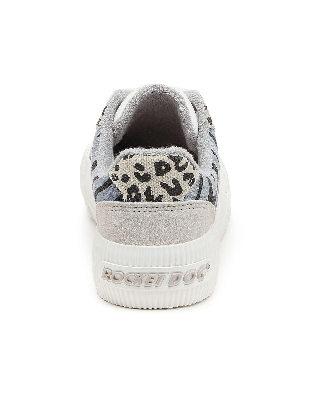 Rocket Dog White Cheery Blocked Animal Textile Trainers