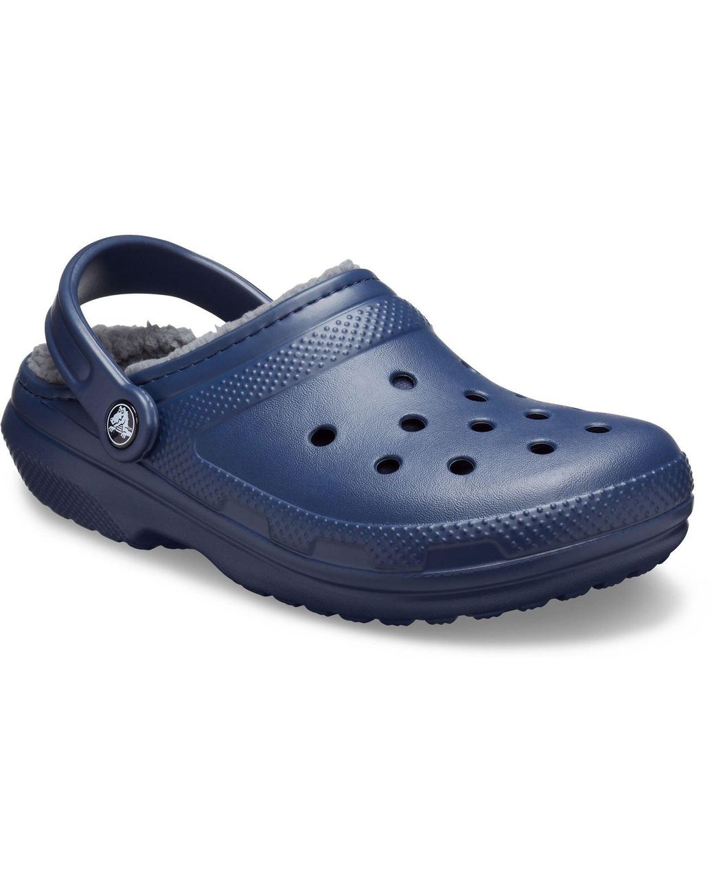 CROCSTM Blue Classic Lined Synthetic/Charcoal Clogs