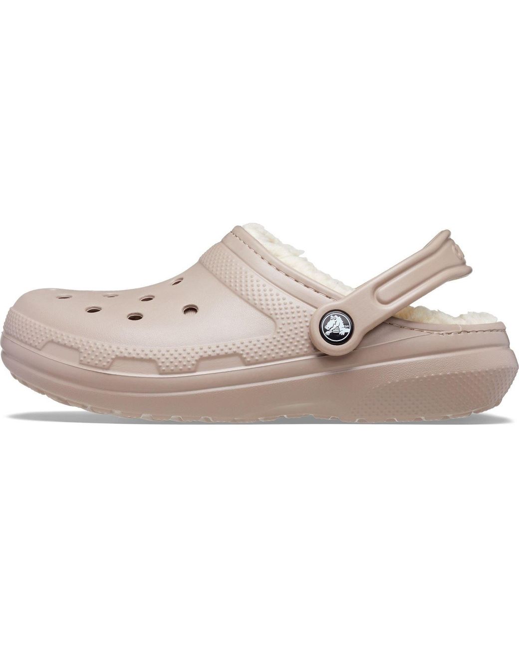 CROCSTM Pink Classic Lined Synthetic Mushroom/Bone Clogs