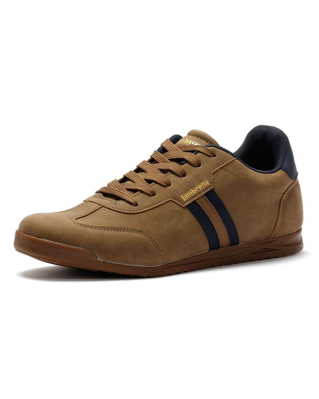 Lambretta Brown Tackle Taupe/ Trainers for men