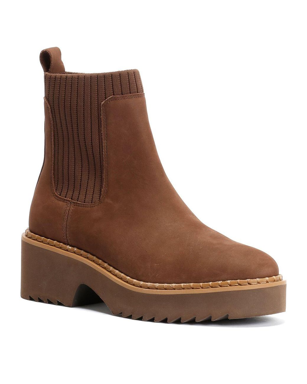 TOMS Brown Millie Nubuck Leather Dark Boots