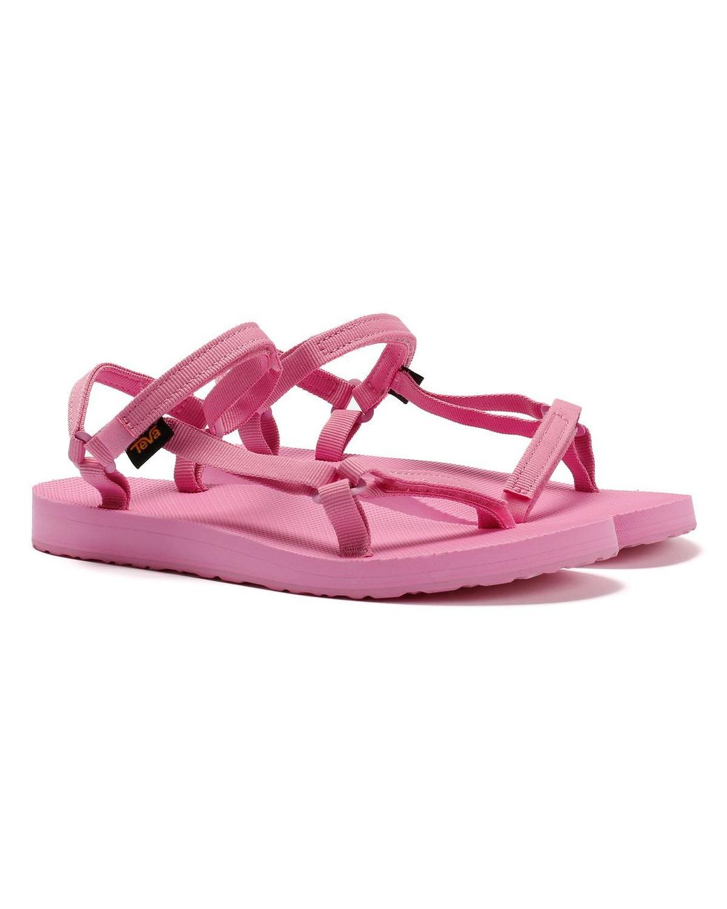 Teva Black Original Universal Slim Fuchsia Sandals