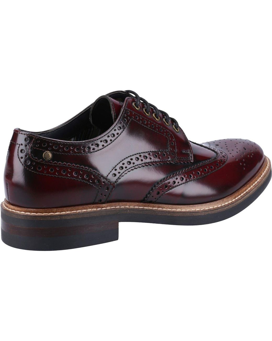 Base London Brown Woburn Leather Bordo Brogues Shoes for men