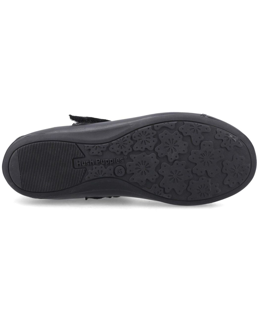 Hush Puppies Black Lottie Ballerina Jnr Leather Shoes