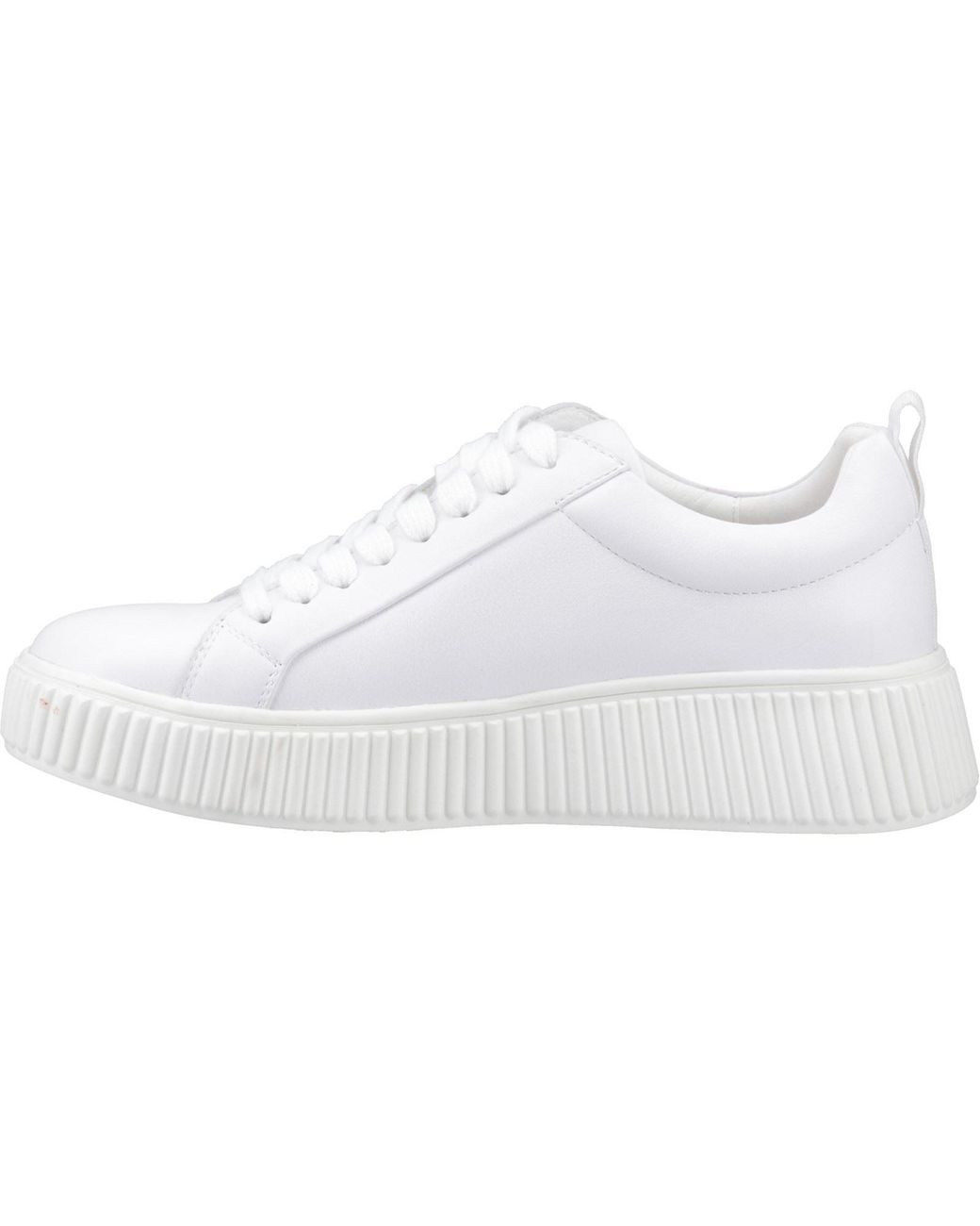 Hush Puppies White Harlow Leather Trainers