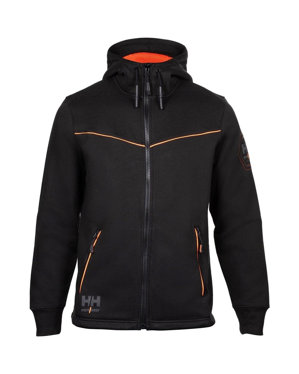 Helly Hansen Black Chelsea Evolution Cotton Hooded Sweatshirt for men