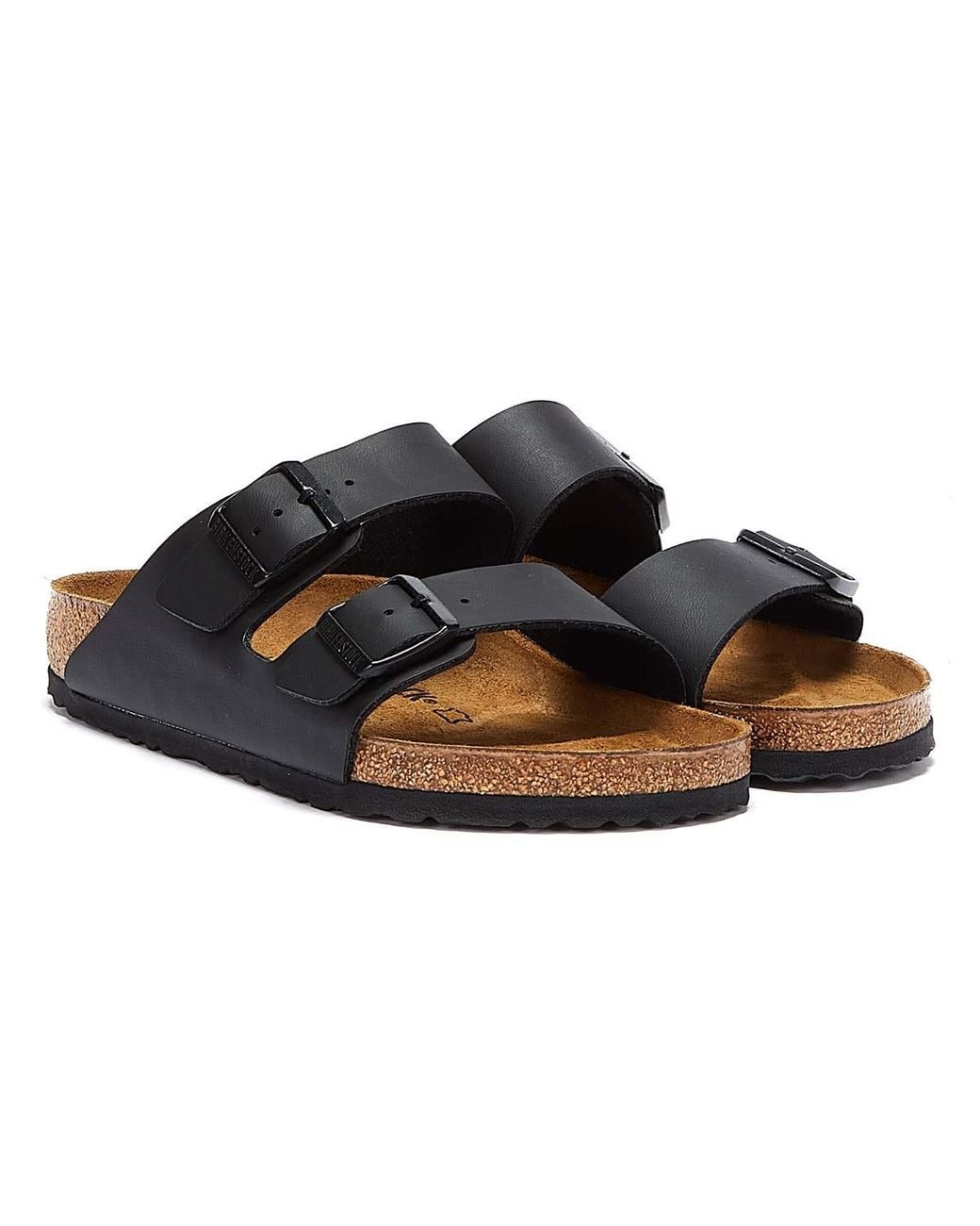 Birkenstock Black Arizona Birko-Flor Regular Sandals for men