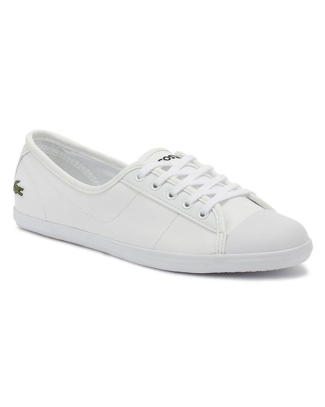 lacoste pink and white trainers