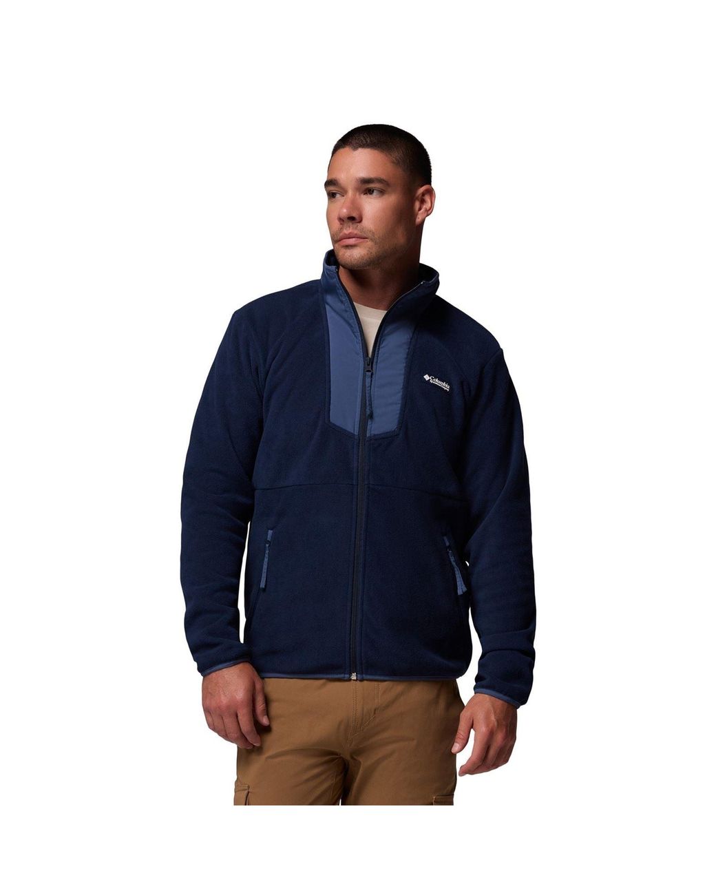 Columbia Blue Sequoia Grove Full Zip Fleece Jacket for men