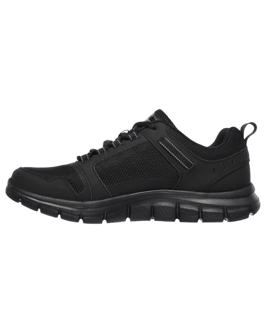 Skechers Black Track Knockhill 232001-Bbk Lace Up Shoes for men