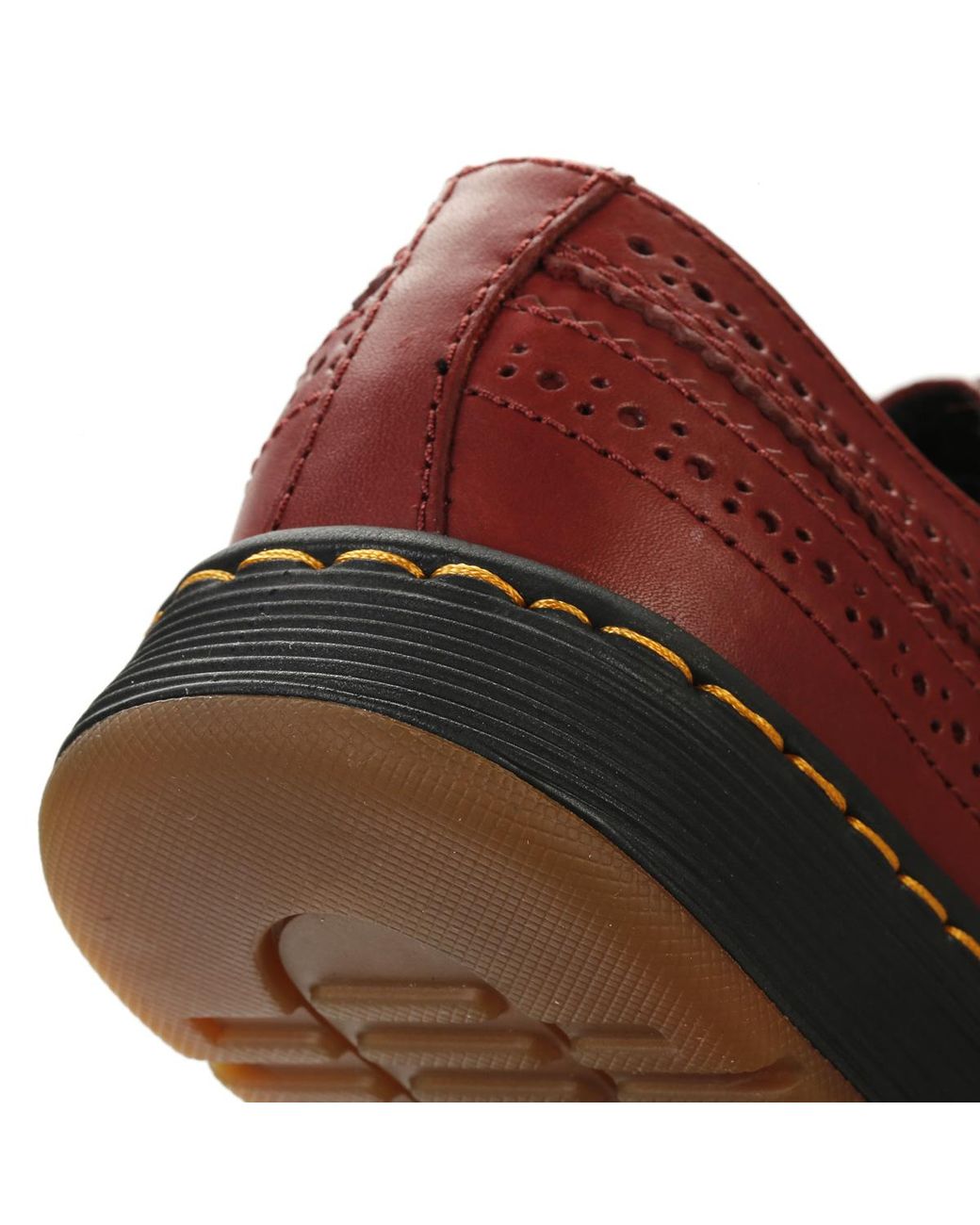 Dr. martens cherry red gabe cheap wingtip brogue shoes