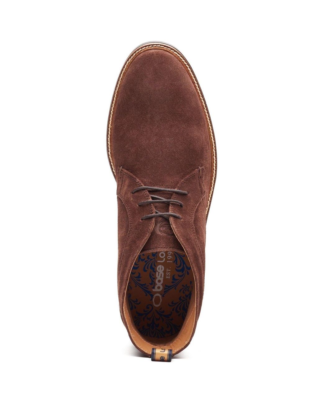 Base London Brown Lincoln Chukka Leather Boots for men