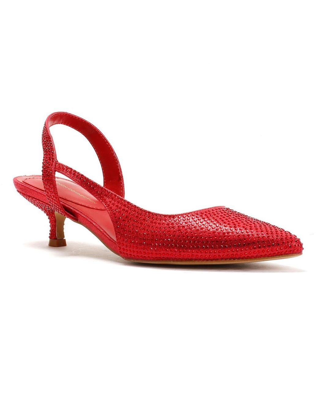 French Connection Red Venus Kitten Heels