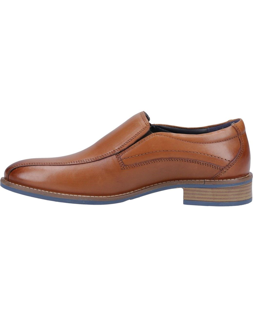 Hush Puppies Brown Donovan Leather Slip-On Shoes for men
