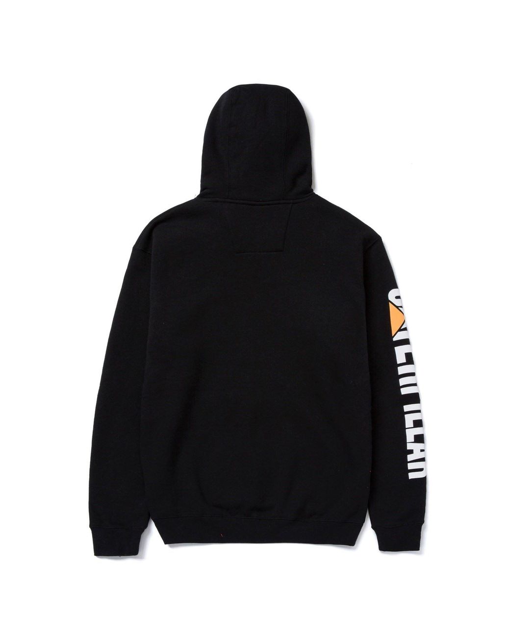 Caterpillar Black Trademark Banner Cotton Hoodie for men