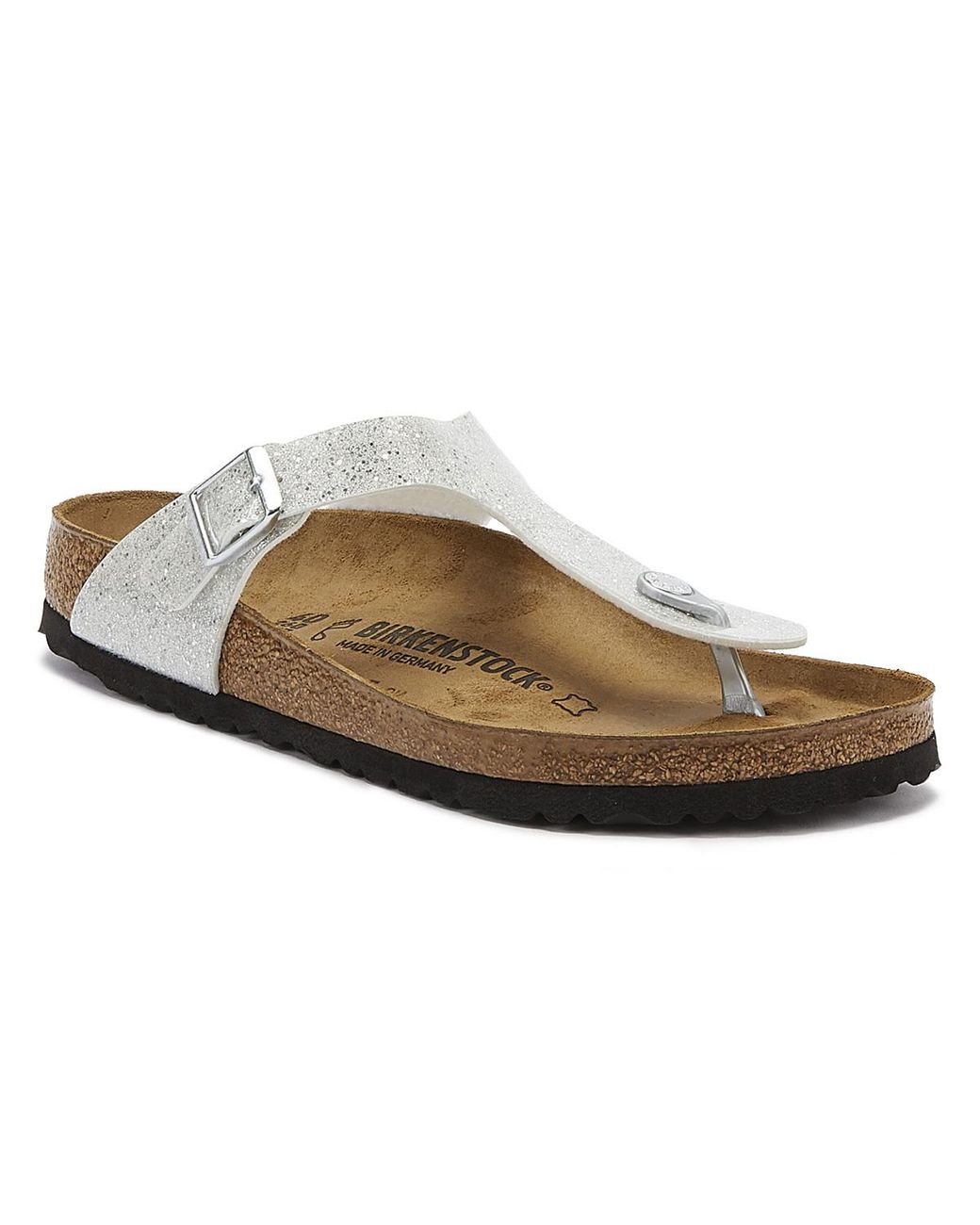 Birkenstock Gizeh Womens Cosmic Sparkle White Sandals | Lyst UK