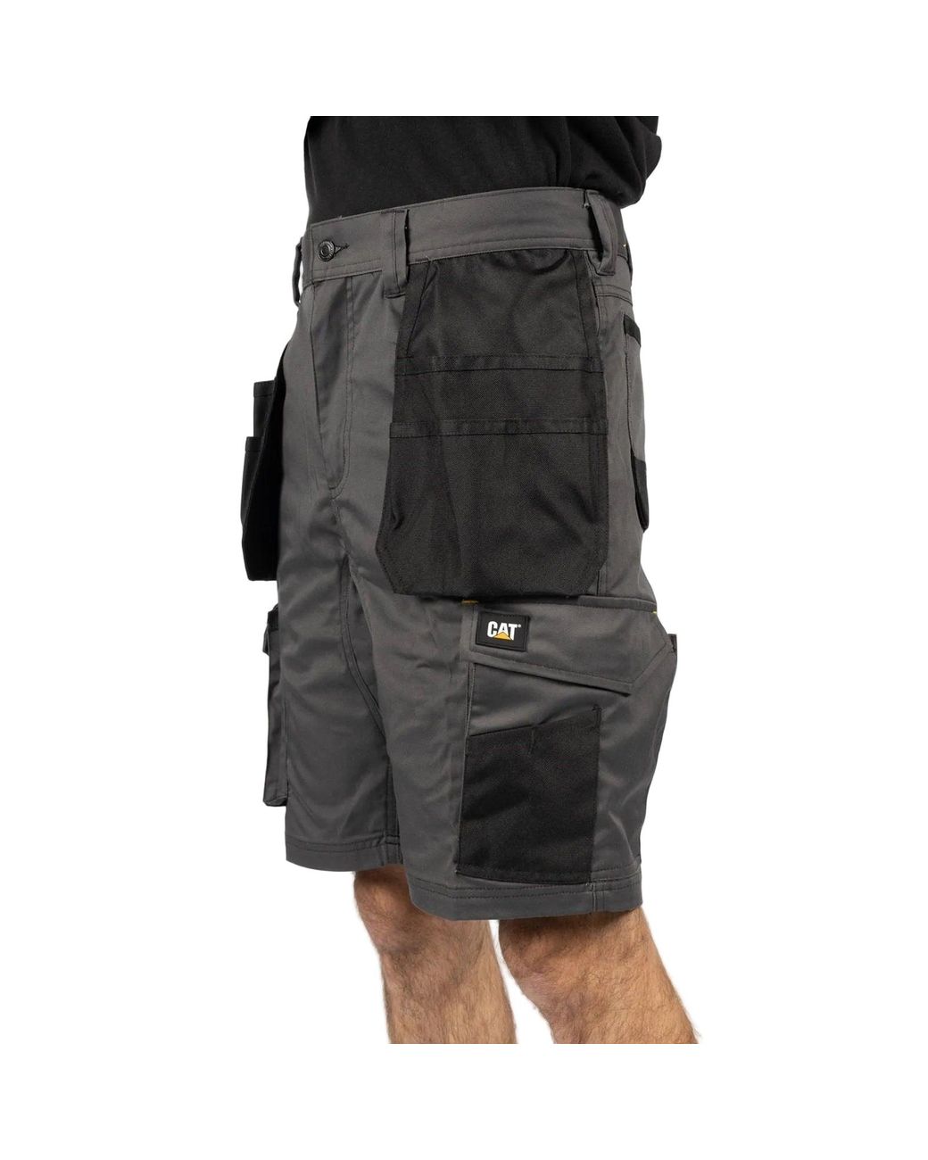 Caterpillar Gray Essential Stretch Holster Polyester Work Shorts for men
