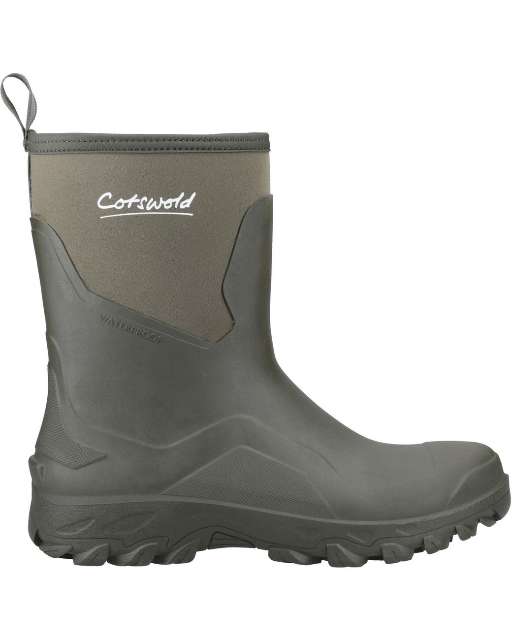 Cotswold Green Standlake Rubber Wellington Boots for men