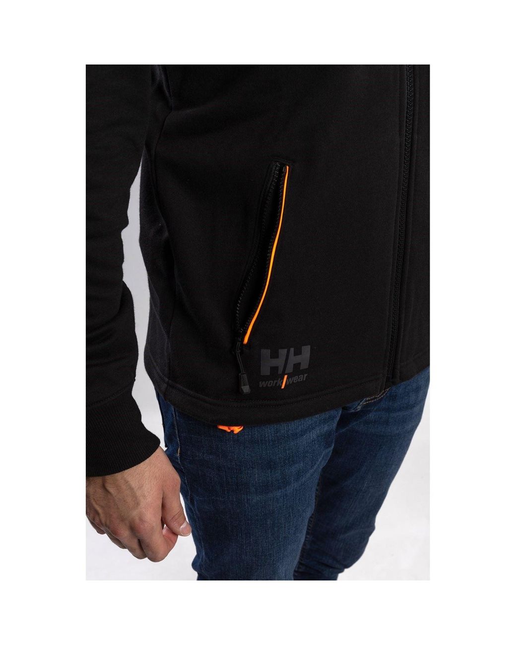 Helly Hansen Black Chelsea Evolution Cotton Hooded Sweatshirt for men