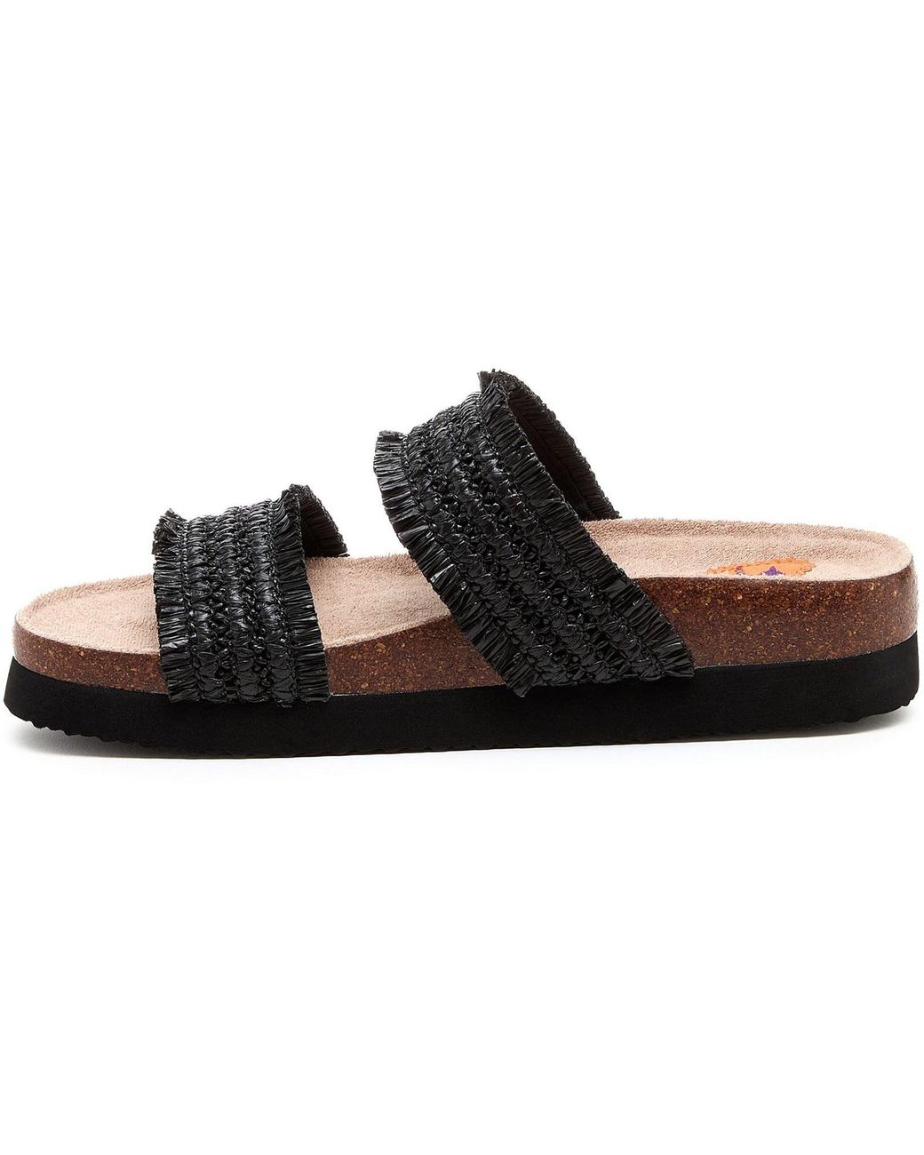 Rocket Dog Black Aruba Raffia Textile Sandals