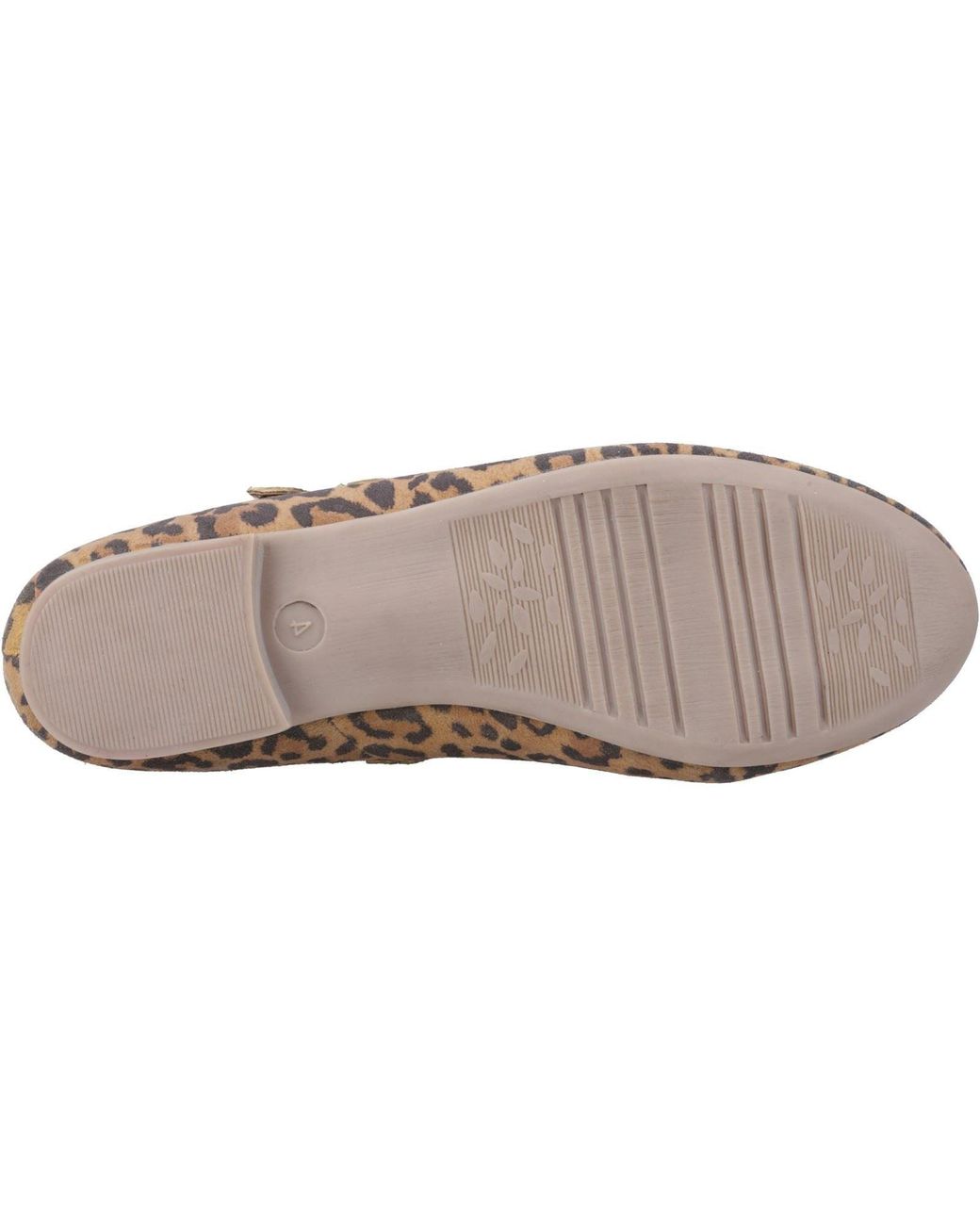 Hush Puppies Brown Nancy Mary Jane Leather Leopard Flats